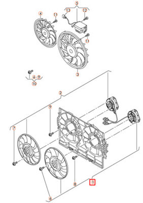 4H0959455AD Radiator Cooling Fans For Audi A6 A7 2012-2018