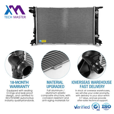 TECH MASTER Auto Cooling System Radiator 95B12251 95812125110 for Porsche Macan Cayenne Audi Q7
